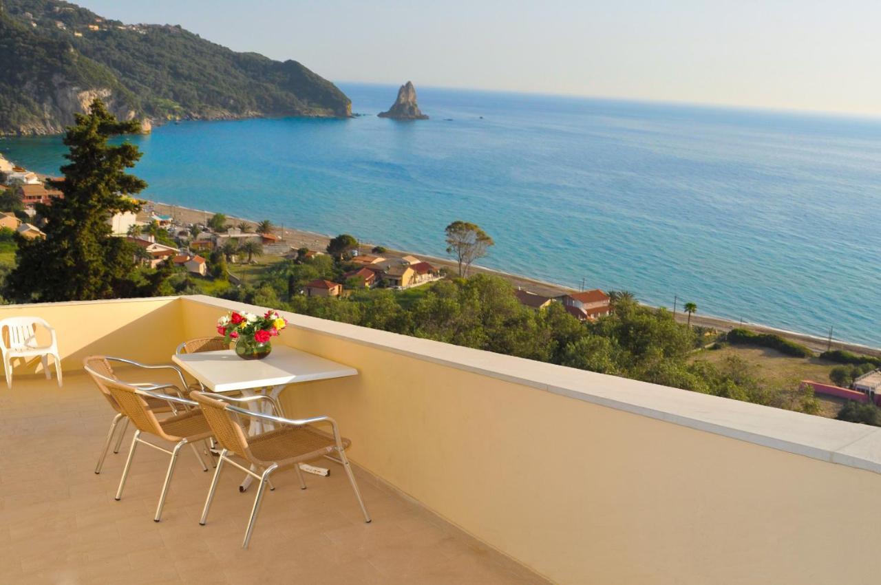 Holiday Apartments Maria With Pool And Panorama View - Agios Gordios Beach Ngoại thất bức ảnh