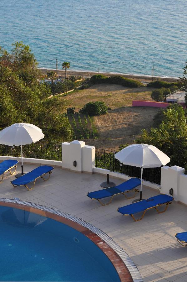 Holiday Apartments Maria With Pool And Panorama View - Agios Gordios Beach Ngoại thất bức ảnh