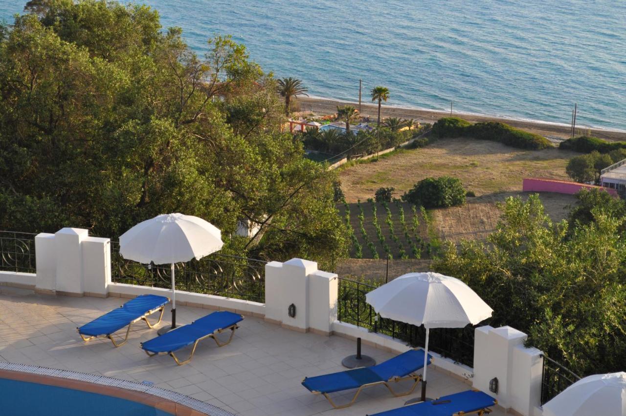 Holiday Apartments Maria With Pool And Panorama View - Agios Gordios Beach Ngoại thất bức ảnh