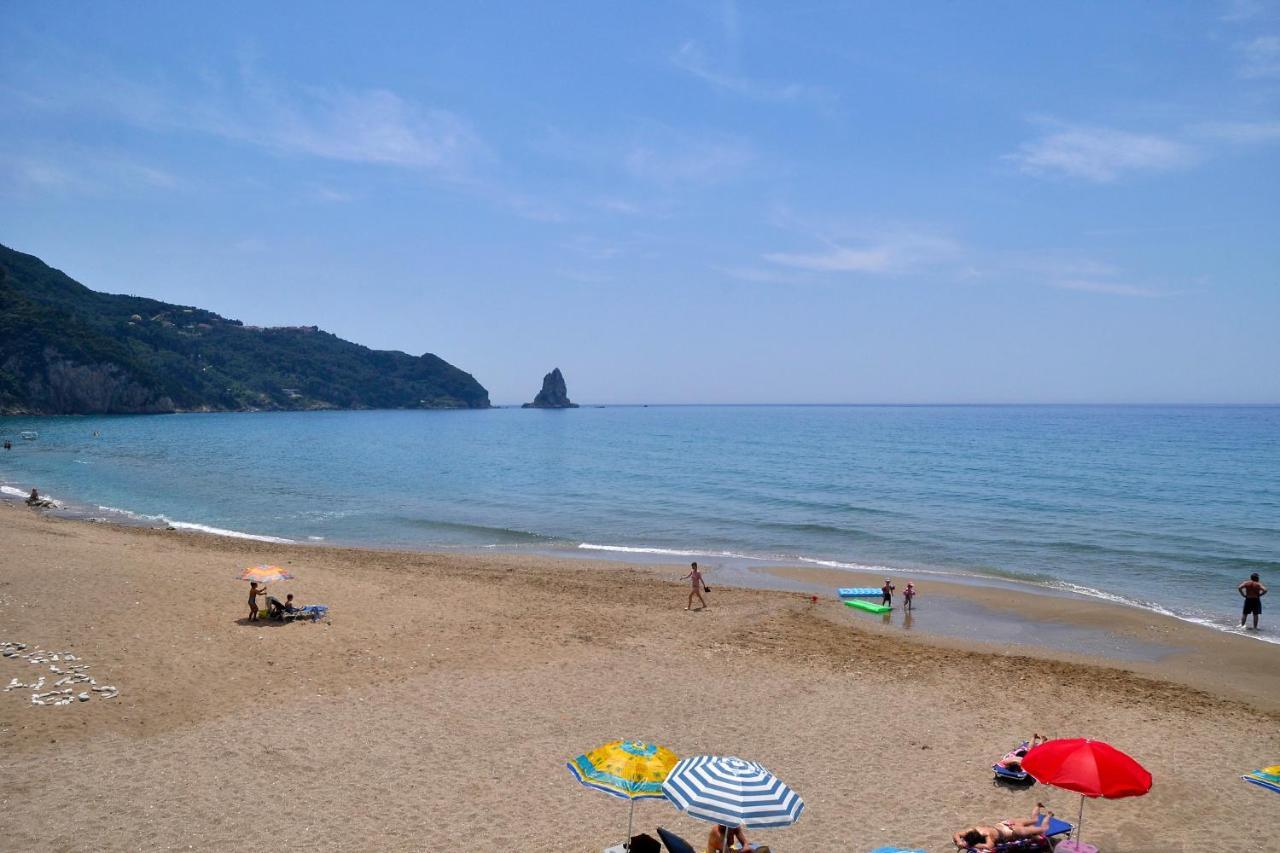Holiday Apartments Maria With Pool And Panorama View - Agios Gordios Beach Ngoại thất bức ảnh